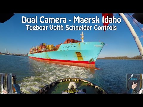 Tugboat Dual Camera #7 - Voith Schneider Controls - Maersk Idaho