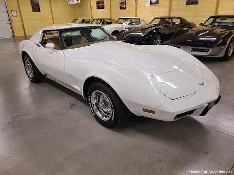 1977 White Corvette T Top Buckskin Interior For Sale Video
