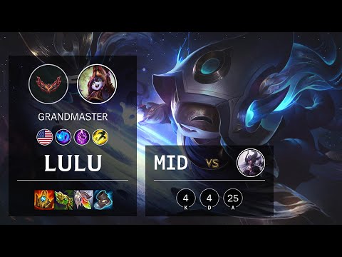 Lulu Mid vs Syndra - NA Grandmaster Patch 12.5