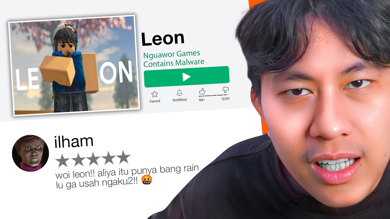 woi leon ga usah ngaku2 suami aliya deh!! 😡 - GAME NGUAWOR ROBLOX