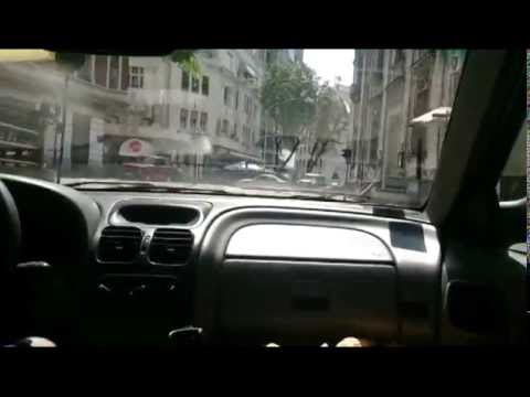 The November Man car chase, behind the scene. Dashcam video.