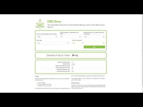 CBD Oil Dose Calculator