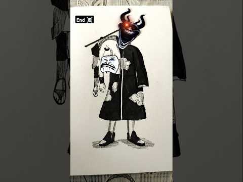 Obito ☠️ Sasuke Speed Drawing StickMan ninja 😳#shorts #anime #drawing #obito #sasuke #uchiha