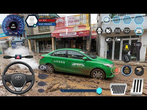Car Simulator Vietnam #29 | Toyota Vios Mai Linh Taxi Takes Tourists #2