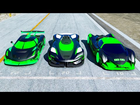 5 Million HP SRT Tomahawk Alien Engine vs Koenigsegg Jesko Alien Engine vs Devel Sixteen AlienEngine