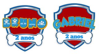 Efeito patrulha canina 2 formas de fazer o nome