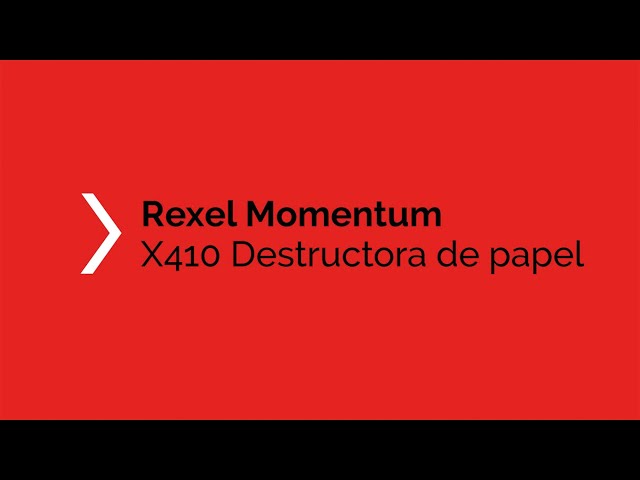 Rexel Momentum X410 Destructora de Papel Corte Confeti video