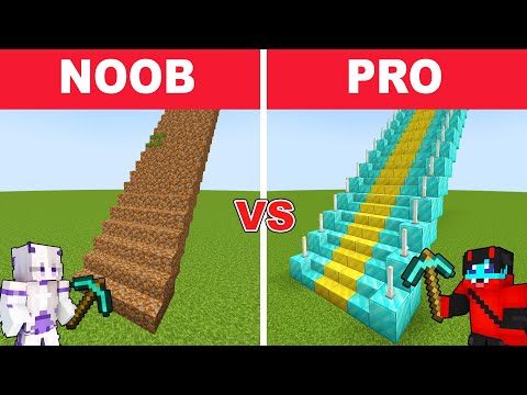 PepeSan TV - NOOB vs PRO: LONGEST STAIRCASE BUILD CHALLENGE | Minecraft