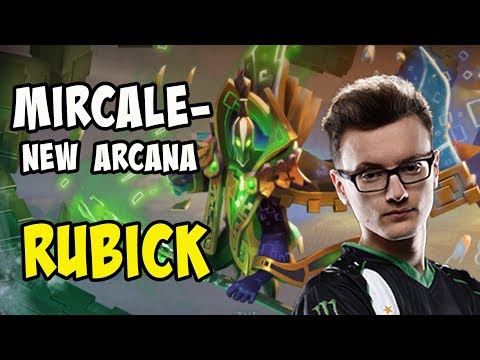 Miracle with ARCANA RUBICK FIRST GAME!! - Dota2 Pro Gameplay