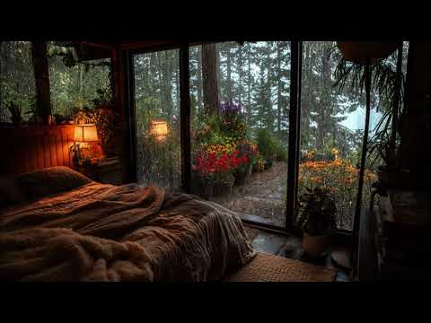 Relaxing Rain on the Flower Garden | Soft Rain for Sleep & Relaxation