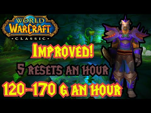 WOW Classic - Warrior Gold Farm Maraudon 120-170g an hour IMPROVED!