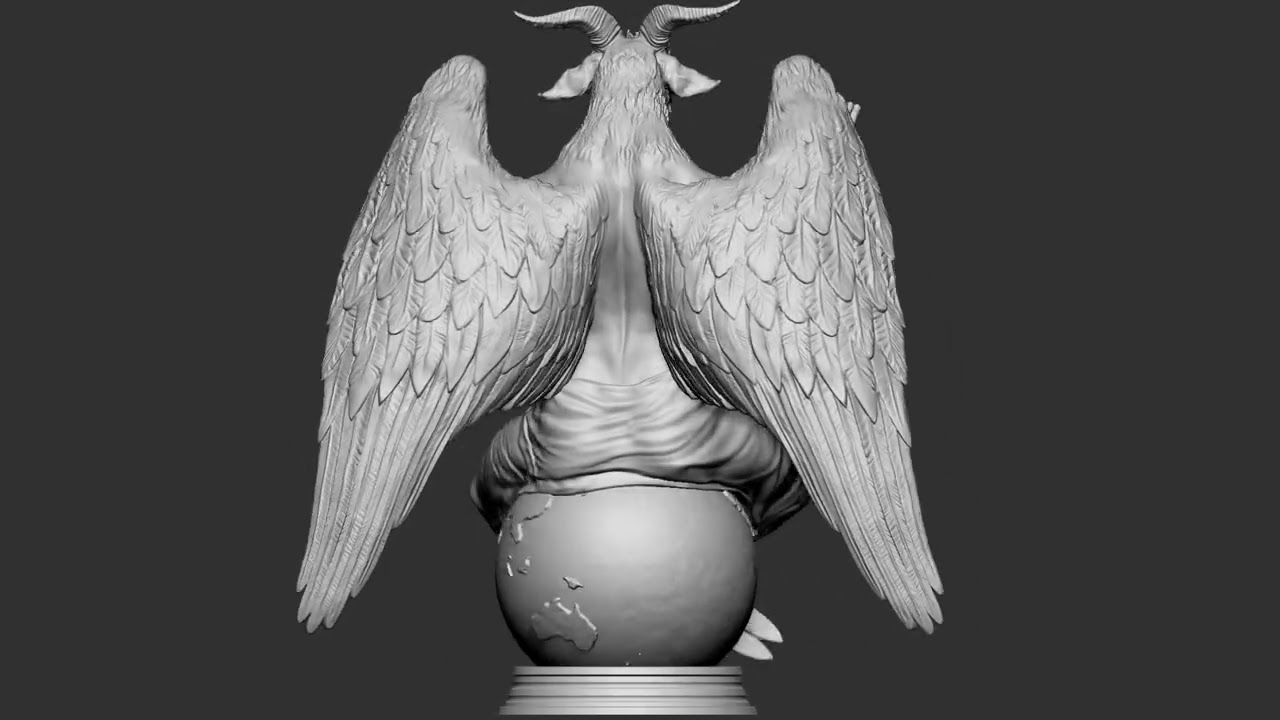 Baphomet Sculpture 01 3D Print Model