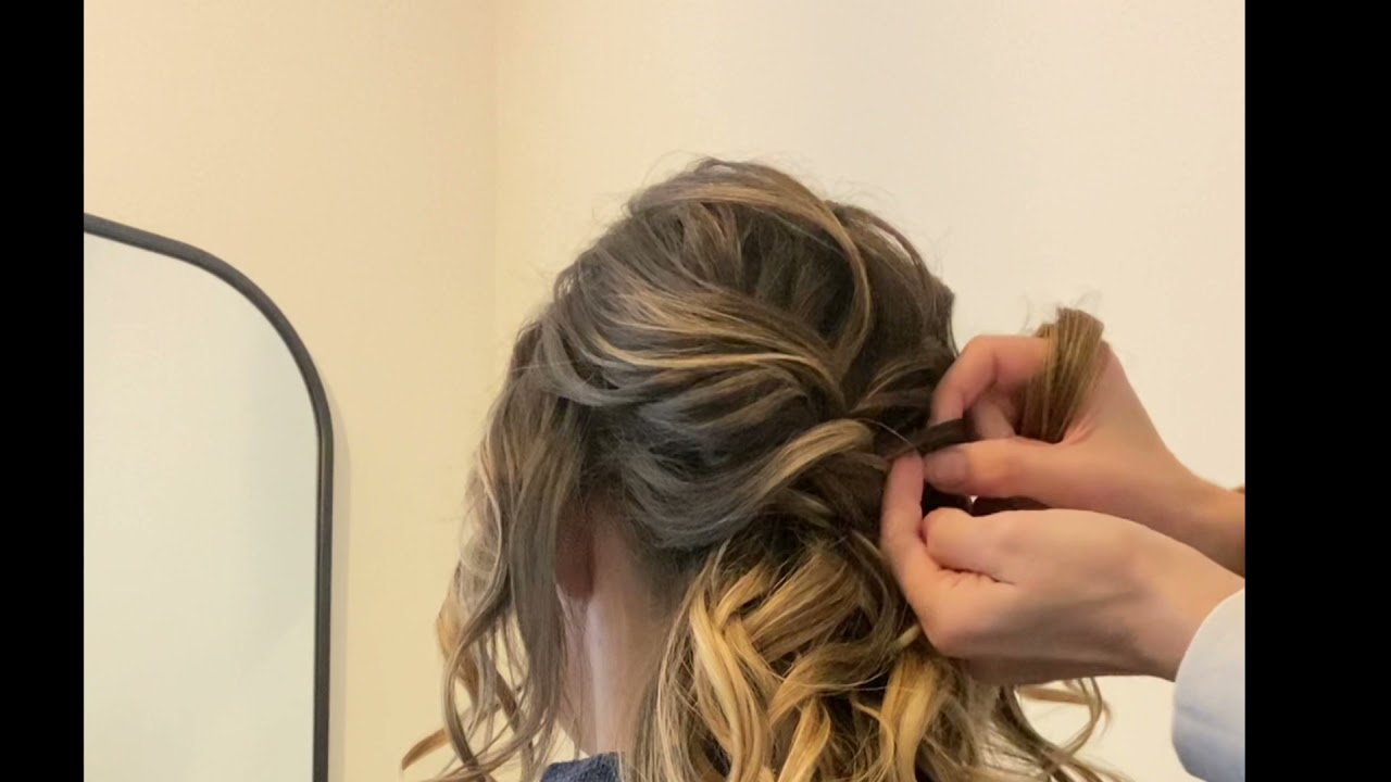 CURLY TEXTURED UPDO TUTORIAL
