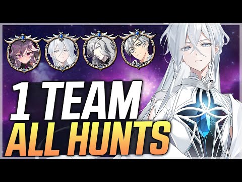 AUTO ALL HUNTS with ONE TEAM!! (Singelica/Gras/Straze/WSchuri) - Epic Seven