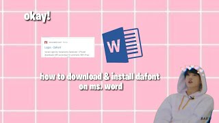 how to download & install dafont on microsoft word