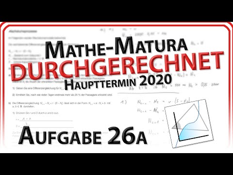 Matura 2020: Aufgabe 26a -  Wachstumsprozesse (Haupttermin) | Mathe Easy Going