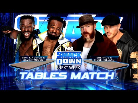 New Day vs Ridge Holland & Sheamus (Tag Team Tables Match - Full Match)