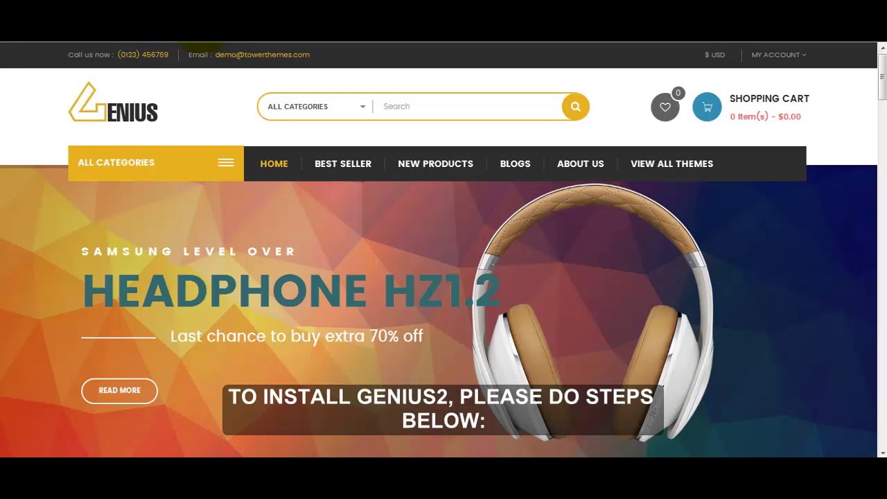 How to install Genius Responsive Opencart Theme