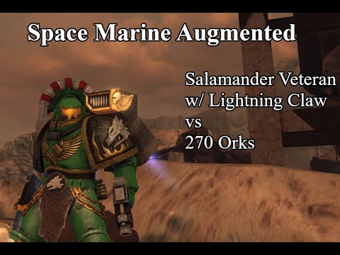 LIGHTNING CLAW ACTION - Salamanders Veteran vs Ork Tide - Space Marine Augmented