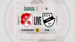 🏆 WESTFALENPOKAL LIVE | SC RW Maaslingen 🆚 SC Verl | 2. Runde