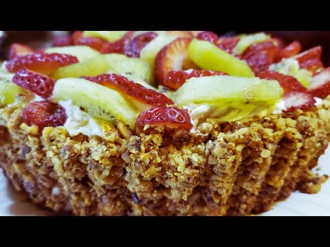 COMO HACER UNA DELICIOSA TARTA DE NUEZ CON FRUTA ARCELIA💖💕