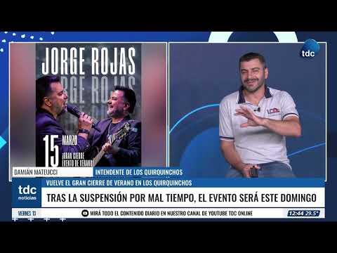 LOS QUIRQUINCHOS | ESTE DOMINGO SE REALIZARÁ EL SHOW CON JORGE ROJAS, LOS PALMAE Y LA DJ CONI PRUZZO