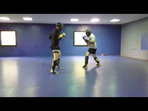 Week 4 kickboxing sparring