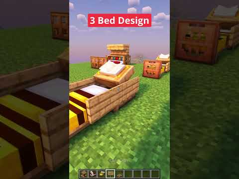 Minecraft 3 Bed Design😱 #shorts