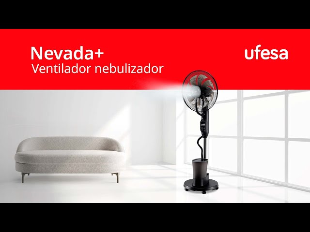 Ufesa Mist Fan Nevada+ Ventoinha de Pé Nebulizador com Comando à Distancia Preta video