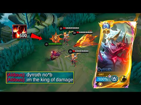 UNDERRATED FIGHTER DYRROTH VS 500 STACK BUFF ALDOUS IN LATE GAME WHO WIN? | MLBB |