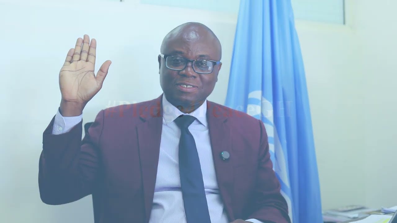 Prosper Nyavor, UNESCO Ghana Office Head of Education Section pledges for peace.