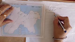 How to draw 5 rivers on old punjab map .In punjabi
