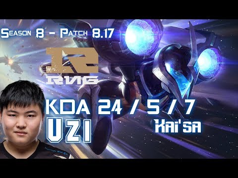 RNG Uzi KAI'SA vs VARUS ADC - Patch 8.17 KR Ranked