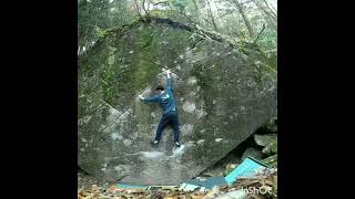 Video thumbnail of ダイヤモンド, 初段 (7a+). 恵那・笠置山 (Ena Kasagiyama)