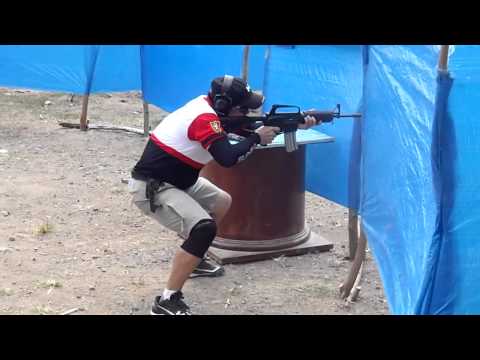 Dan Gonzales @ Stage 4   2 Gun Pistol & Rifle Challenge    LAGPSG Feb 6, 2011 Clubshoot