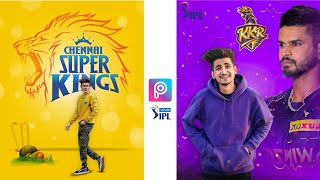 Kkr Photo Editing || Kolkata knight Riders Photo Editing in PicsArt - iPL💜