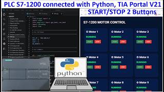 PLC S7-1200 connected with Python code (2 buttons control relays)