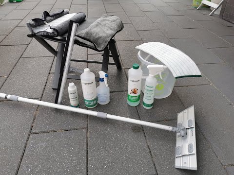 Cleaning conservatories/glass roofs - easy with the prowin Mr Flexible + SoftClean...