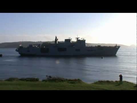 HMS Ocean L12 returning home from deployment 09.12.11