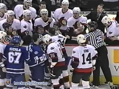 Darcy Tucker vs Chris Neil & Shane Hnidy Mar 4, 2003