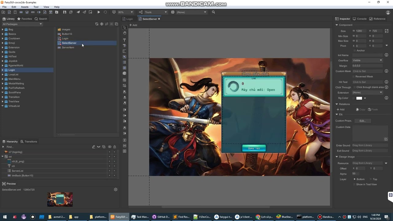 demo Fairy GUI - jxcocos v4