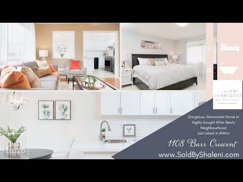 1108 Barr Crescent Milton Ontario Real Estate For Sale Semi Detached.