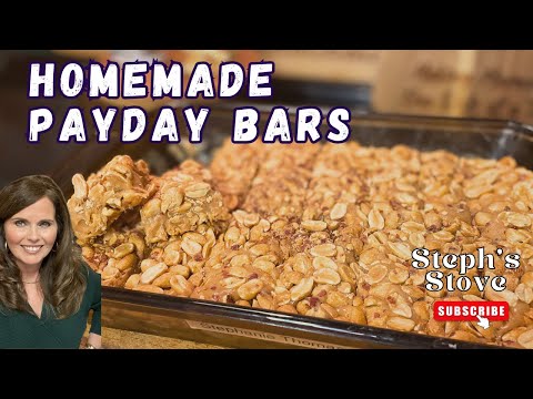Homemade PayDay Bars (Salted Peanut Logs) - Even Better Than the Original Candy - Steph’s Stove