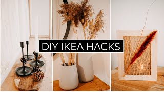 DIY IKEA HACKS für den HERBST- gemütliche Hygge-Scandi Deko mit Trockenblumen, Laterne und Kerzen