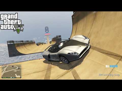 GTA 5 Cliff Drops Crashes With Real Cars Mod #1