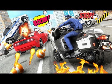 US Police Cop Pursuit Gangster Criminal Bike Chase - Police Car Games - Android Gameplay