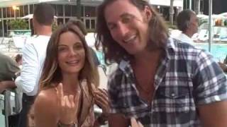 Gabrielle Anwar of Burn Notice, with ROCK BANDS by  Lee Dahl