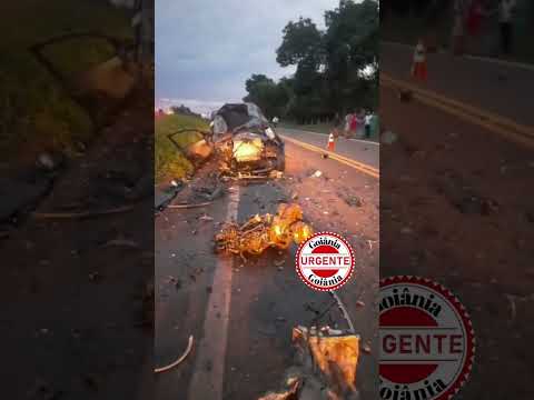 Tragédia na GO-164 mata cinco pessoas, três delas PMs na GO-164, entre Firminópolis e Novo Planalto