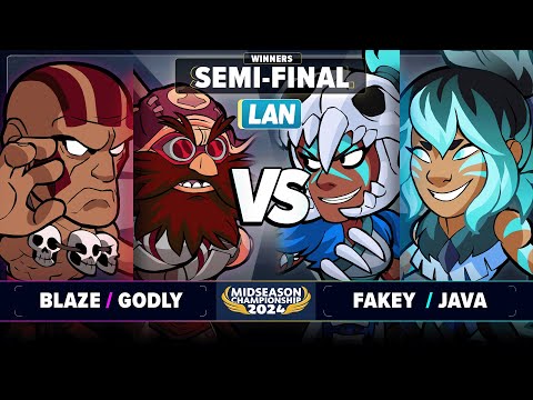 Blaze & Godly vs Fakey & Java - Winners Semi-Final - Brawlhalla Midseason Championship 2024 LAN 2v2