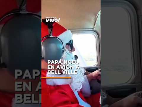 Papá Noel llegó en avión a Bell Ville